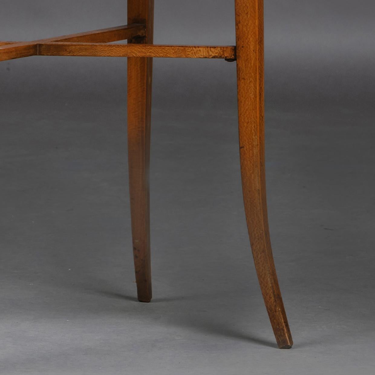 A Biedermeier Satin Birch Occasional Table In Good Condition For Sale In Brighton, West Sussex