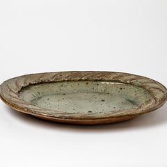 Grand plat en céramique de Gustave Tiffoche, vers 1960-1970