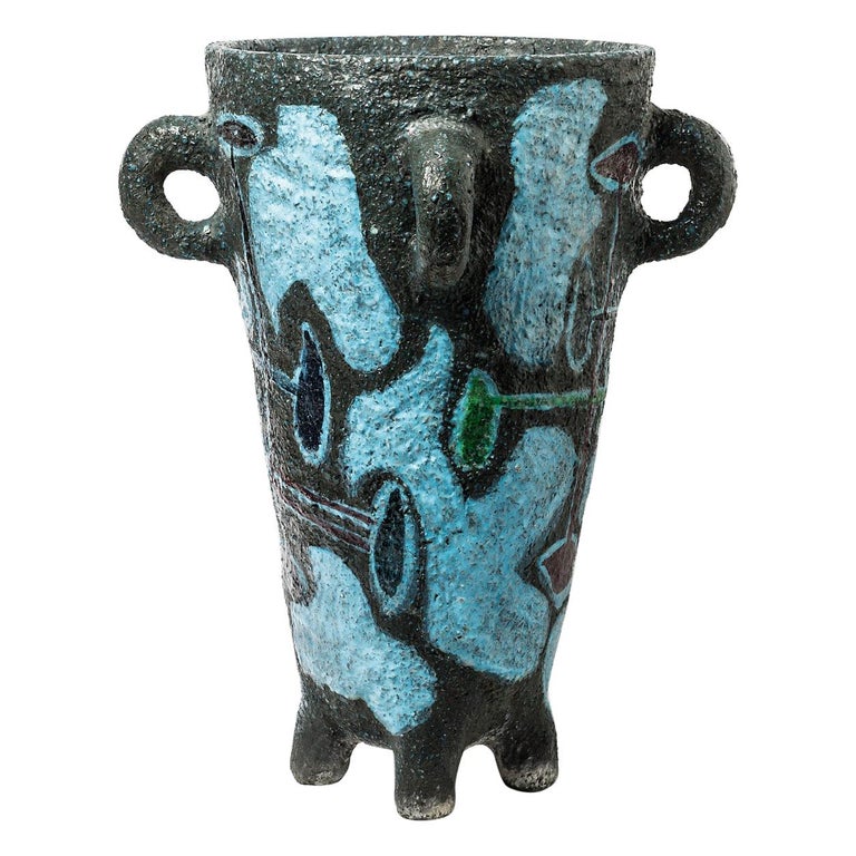 Big Ceramic Floor Vase by Accolay, No Signed, circa 19601970 at 1stDibs