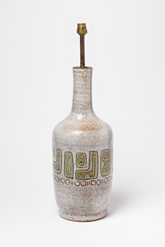 Una grande lampada in ceramica di Accolay, 1960-1970 circa.