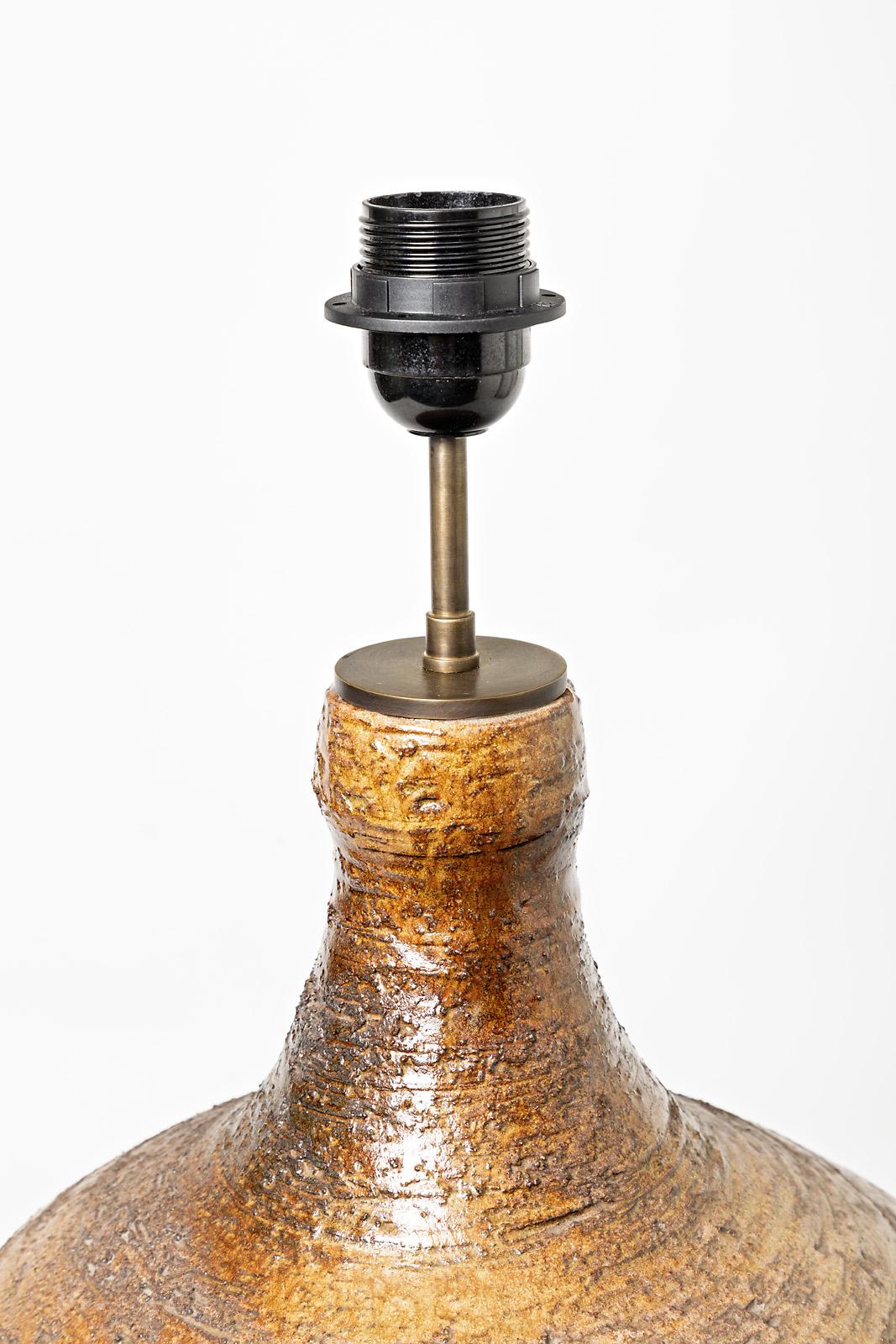Grande lampe en céramique signée Sesam, à Vallauris, vers 1960-1970 Excellent état - En vente à Saint-Ouen, FR