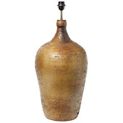 Vintage Big Ceramic Lamp Signed Sesam, to Vallauris, circa 1960-1970