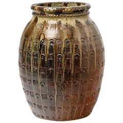 Grand vase en céramique de Joseph Talbot:: potier de La Borne:: vers 1940