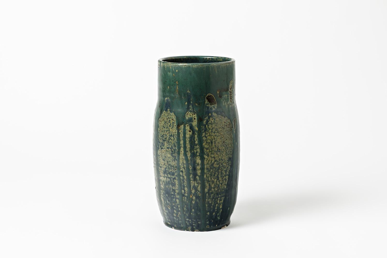 Francese Grande vaso in ceramica di Lucien Arnaud, a Saint Amand-en-Puisaye, circa 1920 in vendita