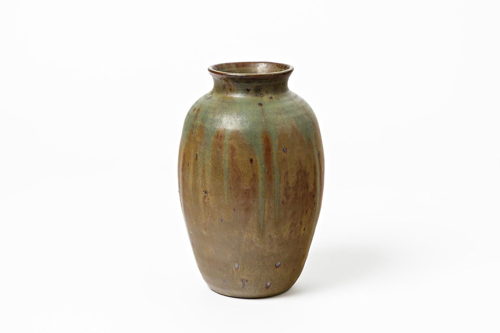 Grand vase en céramique de Lucien Arnaud, à Saint- Amand-en-puisaye, vers 1920 Excellent état - En vente à Saint-Ouen, FR