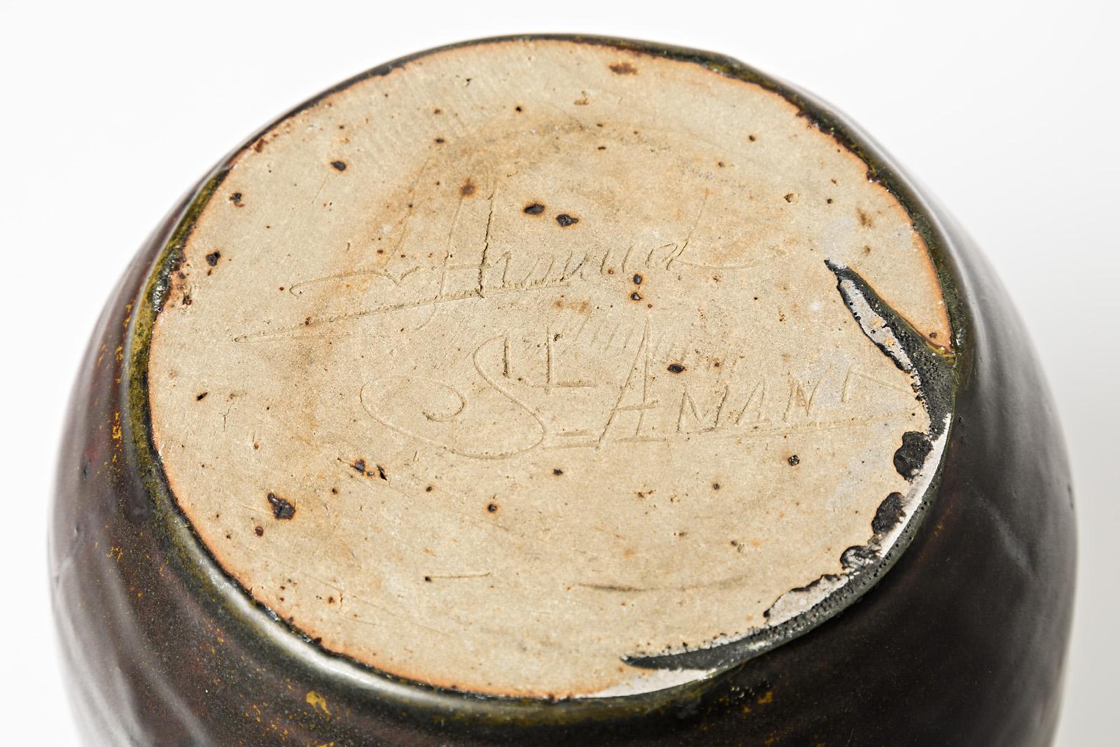 XX secolo Grande vaso in ceramica di Lucien Arnaud, a Saint Amand-en-Puisaye, circa 1920 in vendita