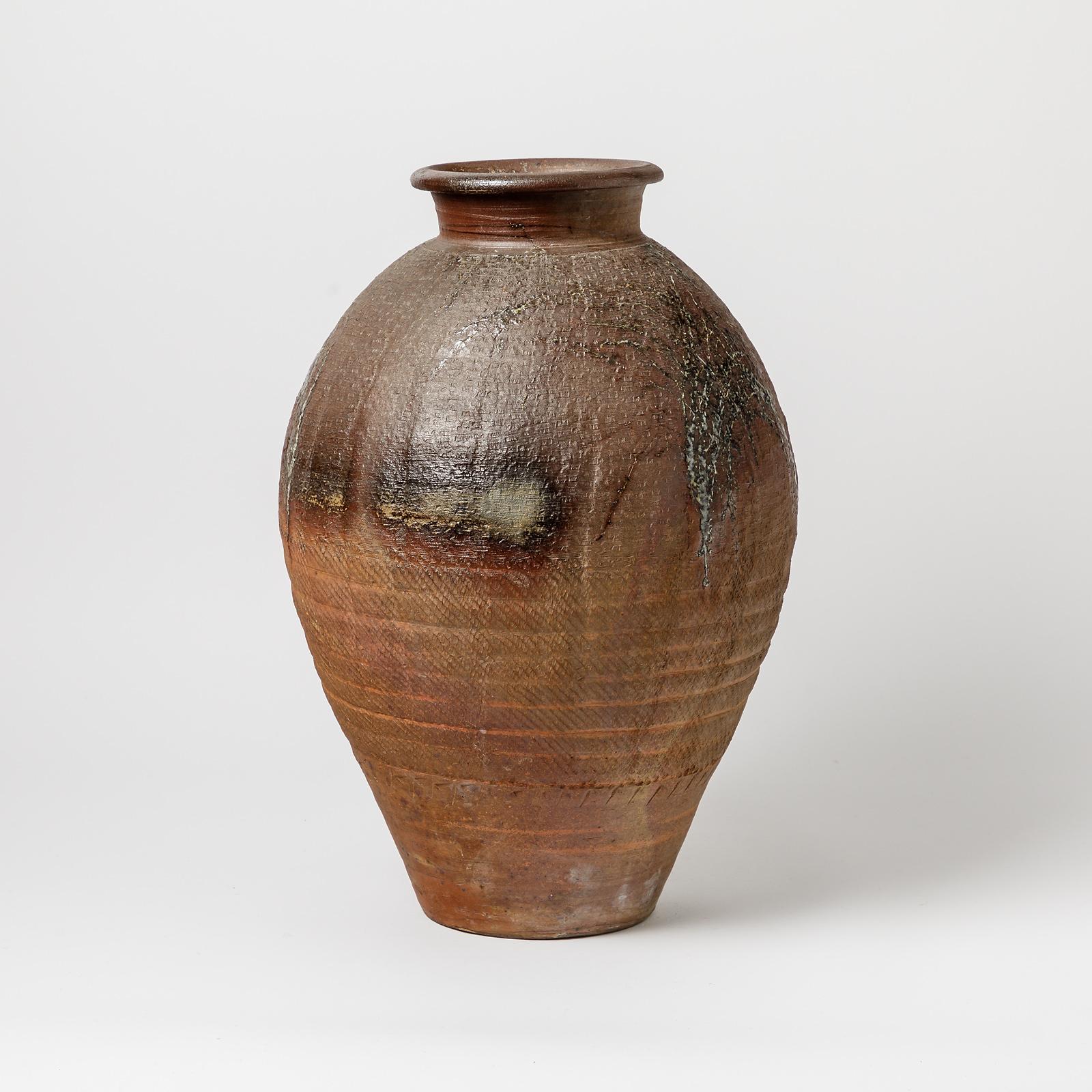Français Grand vase en céramique de Steens Kepp, pour La Borne, circa 1970-1980 en vente