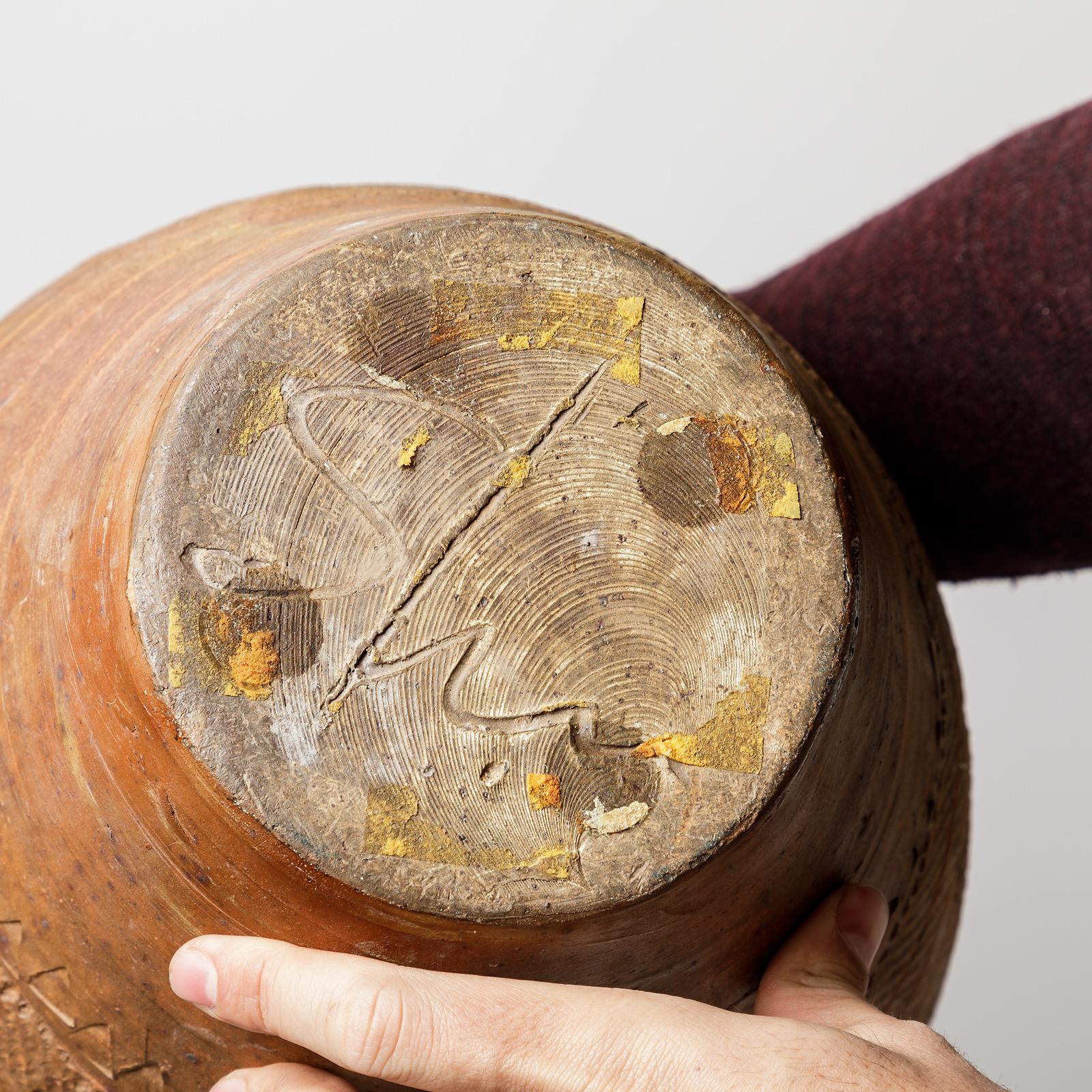 Tourné Grand vase en céramique de Steens Kepp, pour La Borne, circa 1970-1980 en vente