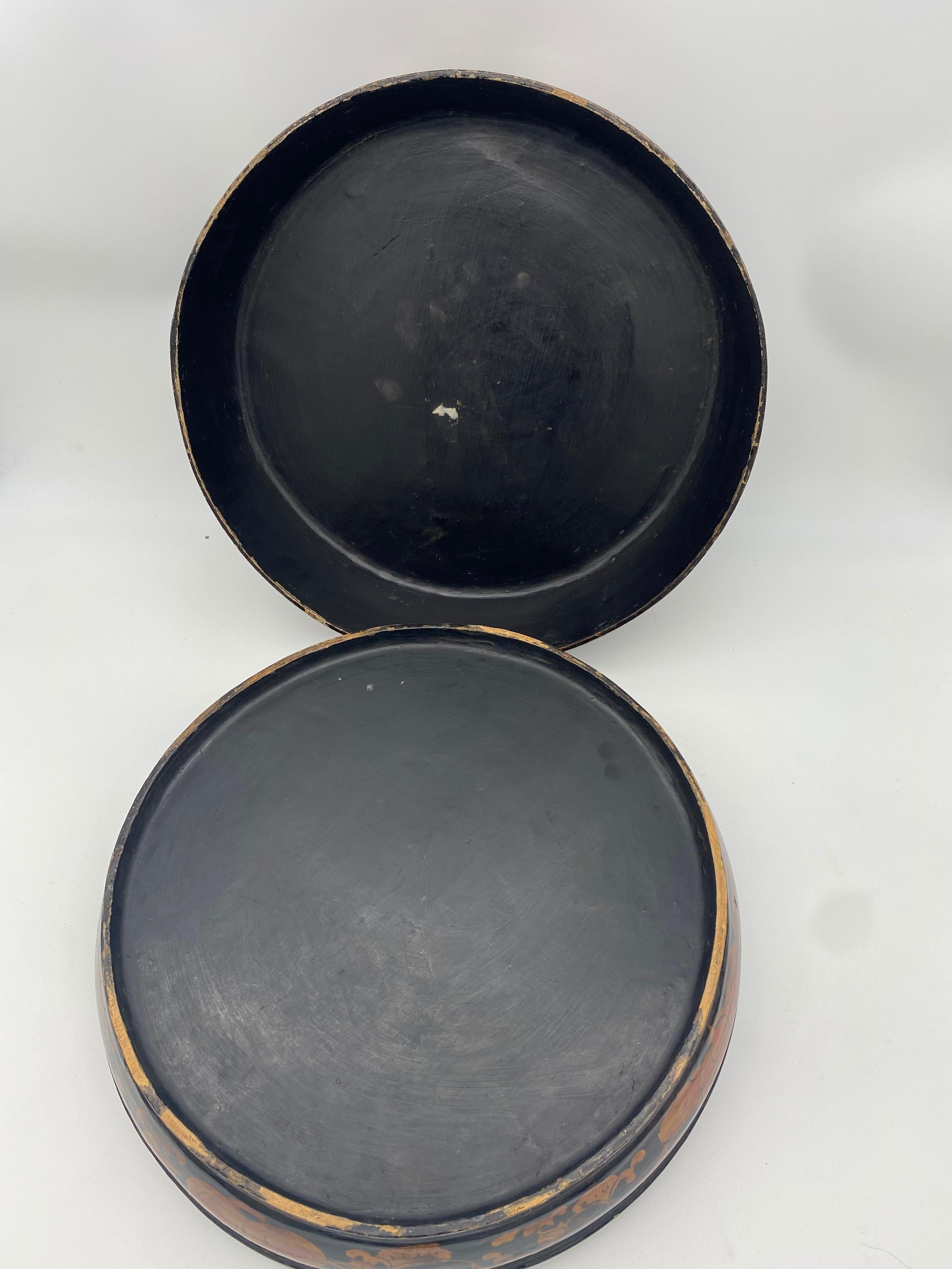 Big Golden Black Lacquer Chinese Box 4