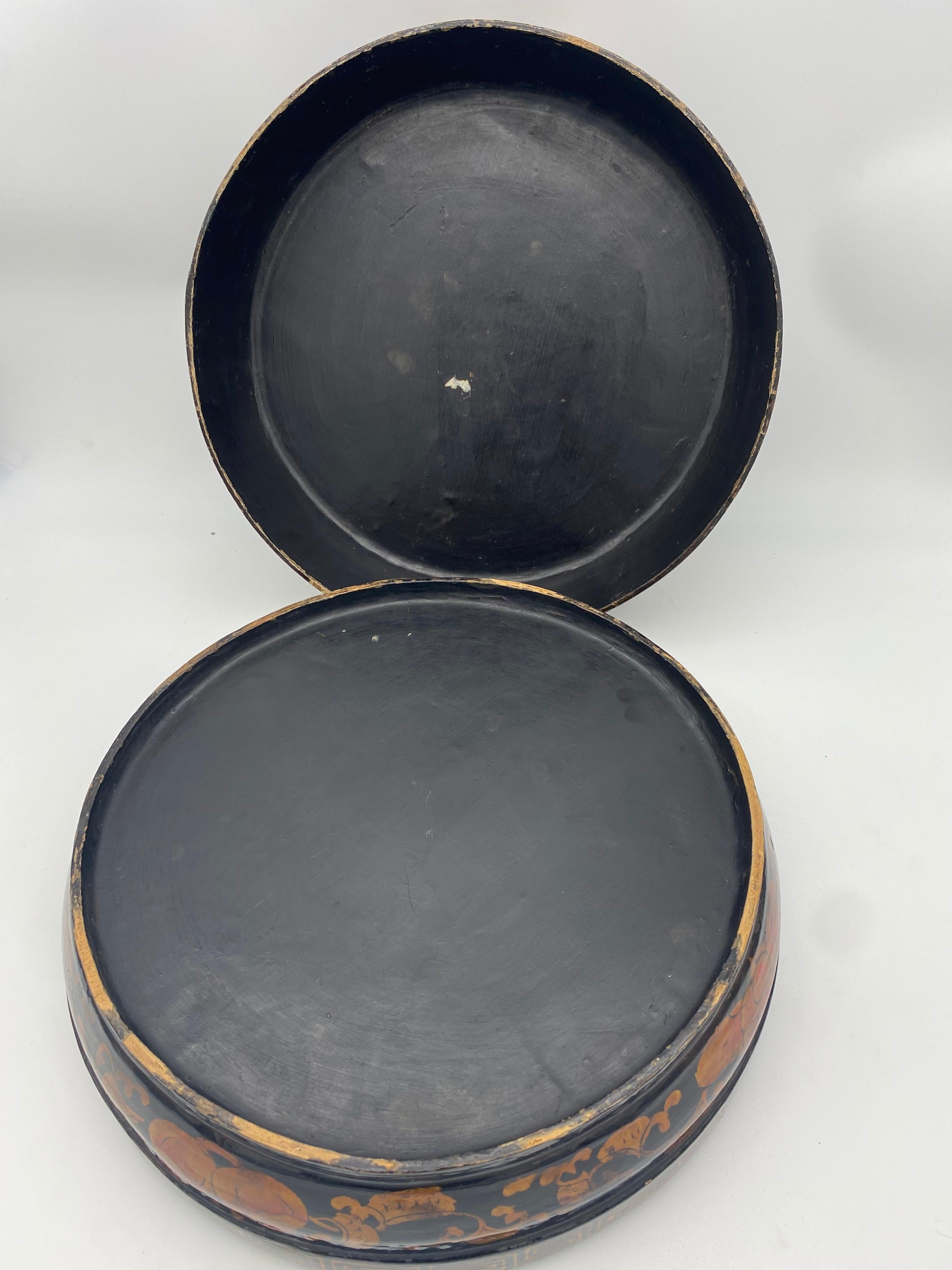Big Golden Black Lacquer Chinese Box 5