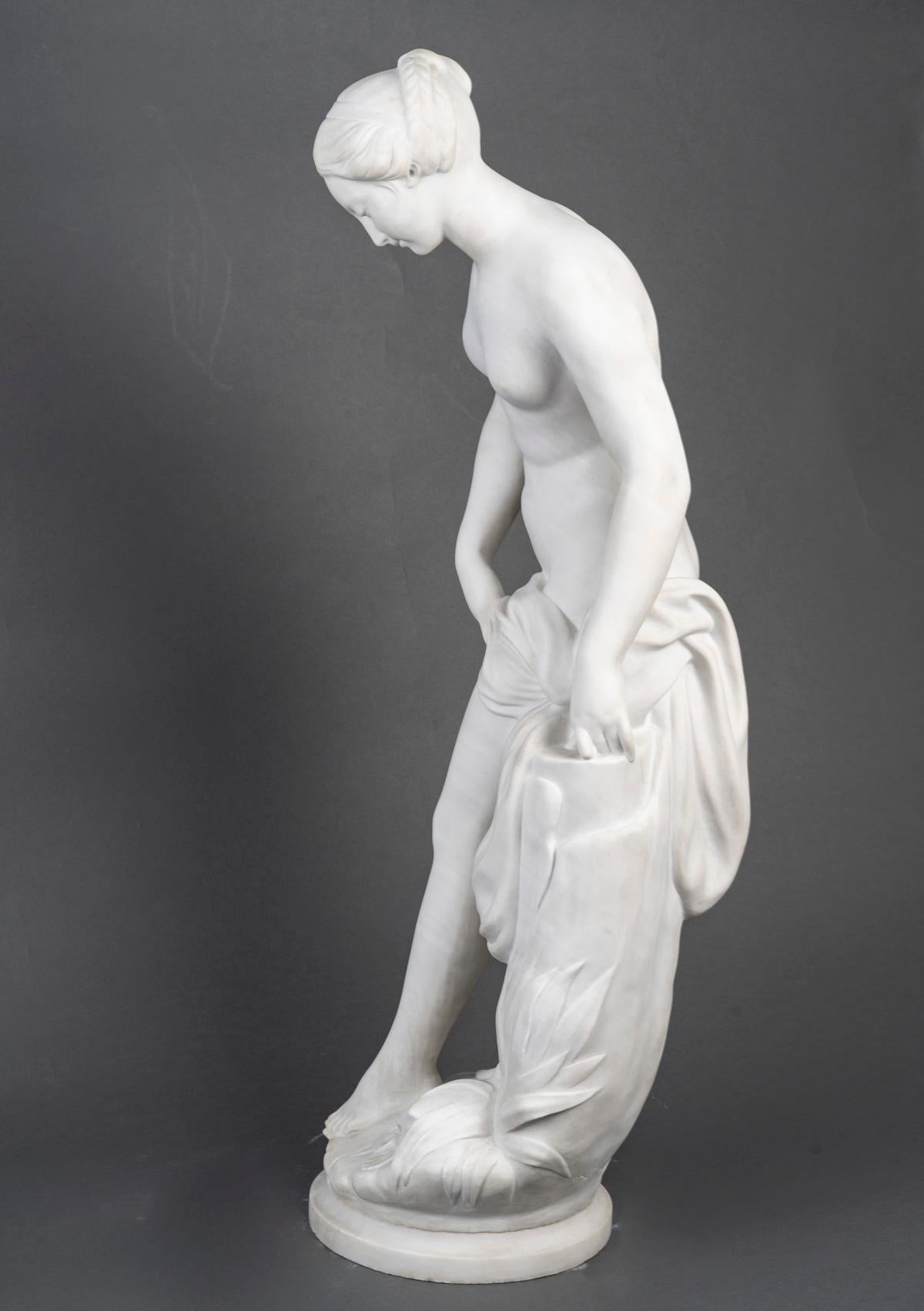 Una grande scultura in marmo bianco di Carrara, periodo Napoleone III. in vendita 5