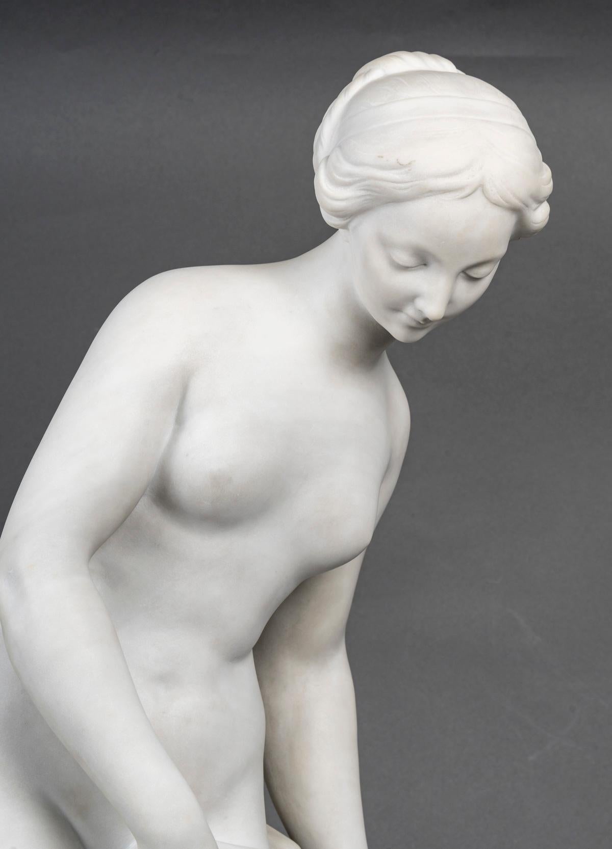 Una grande scultura in marmo bianco di Carrara, periodo Napoleone III. in vendita 1