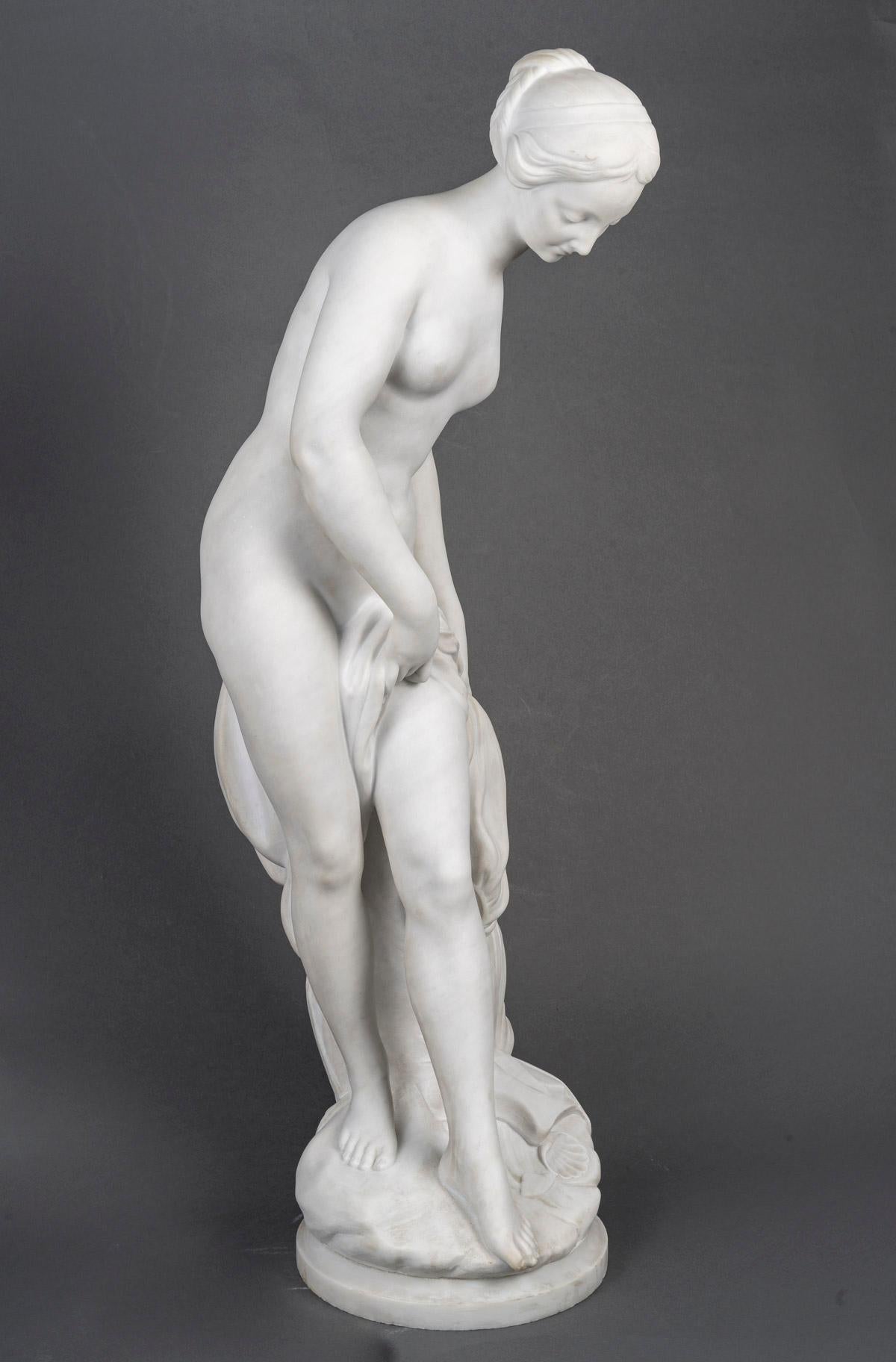 Una grande scultura in marmo bianco di Carrara, periodo Napoleone III. in vendita 2