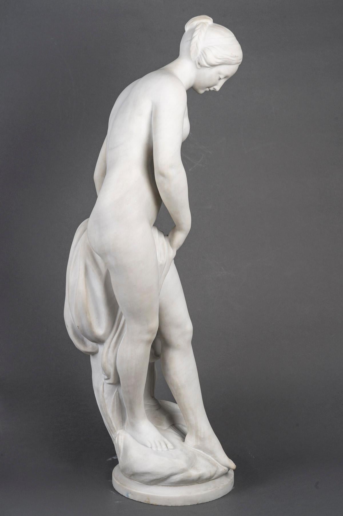 Una grande scultura in marmo bianco di Carrara, periodo Napoleone III. in vendita 3