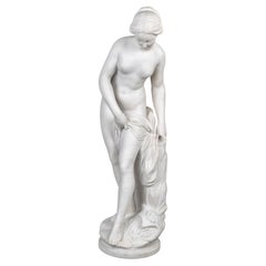 A Big Sculpture in White Carrara Marble, Napoleon III Period.