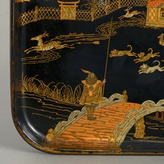 Black and Gold Lacquer Tray