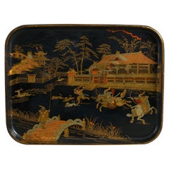 Black and Gold Lacquer Tray