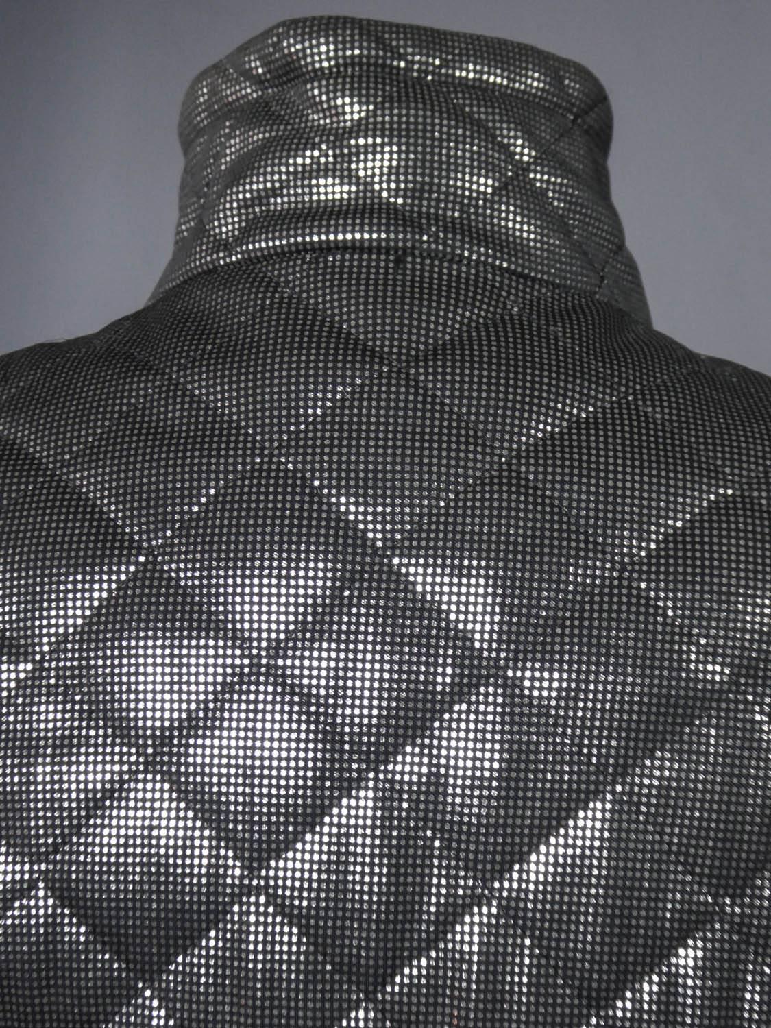 Una giacca Lanvin nera e argento - CIRCA 1980 in vendita 4