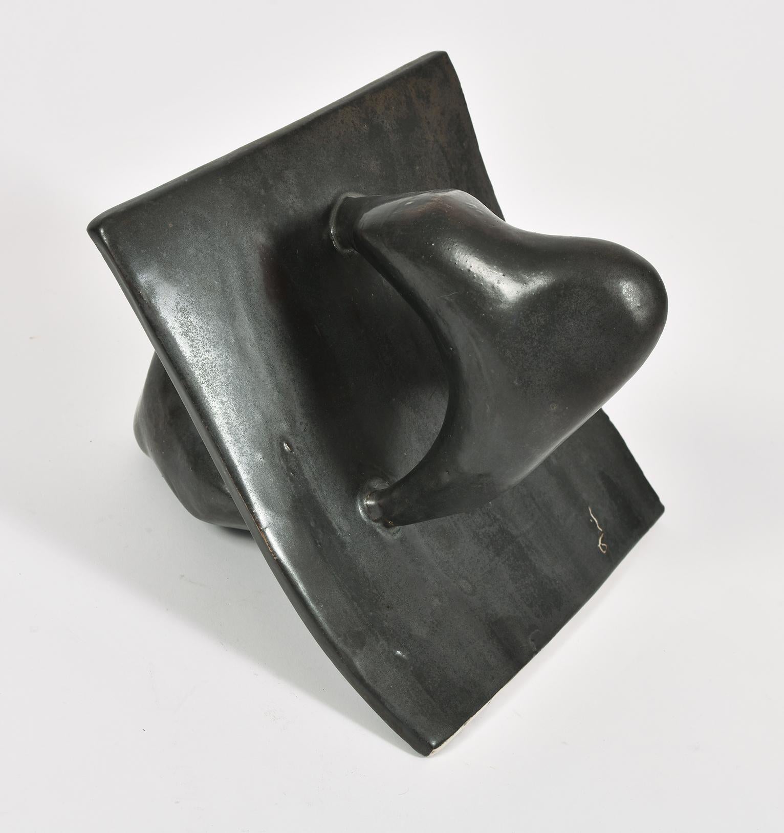 20th Century Black Ceramic Sculpture by Tim Orr