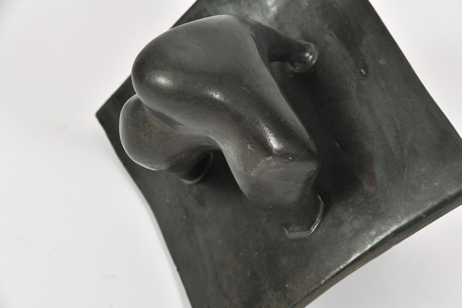 Black Ceramic Sculpture by Tim Orr 2