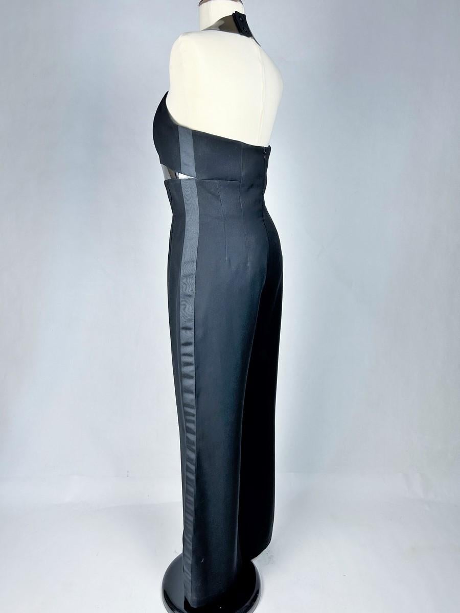 A black Evening Jumpsuit by Thierry Mugler Circa 1995 For Sale 5