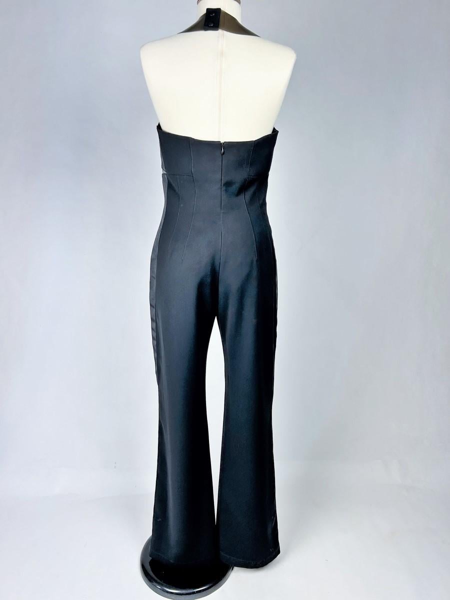 A black Evening Jumpsuit by Thierry Mugler Circa 1995 For Sale 7