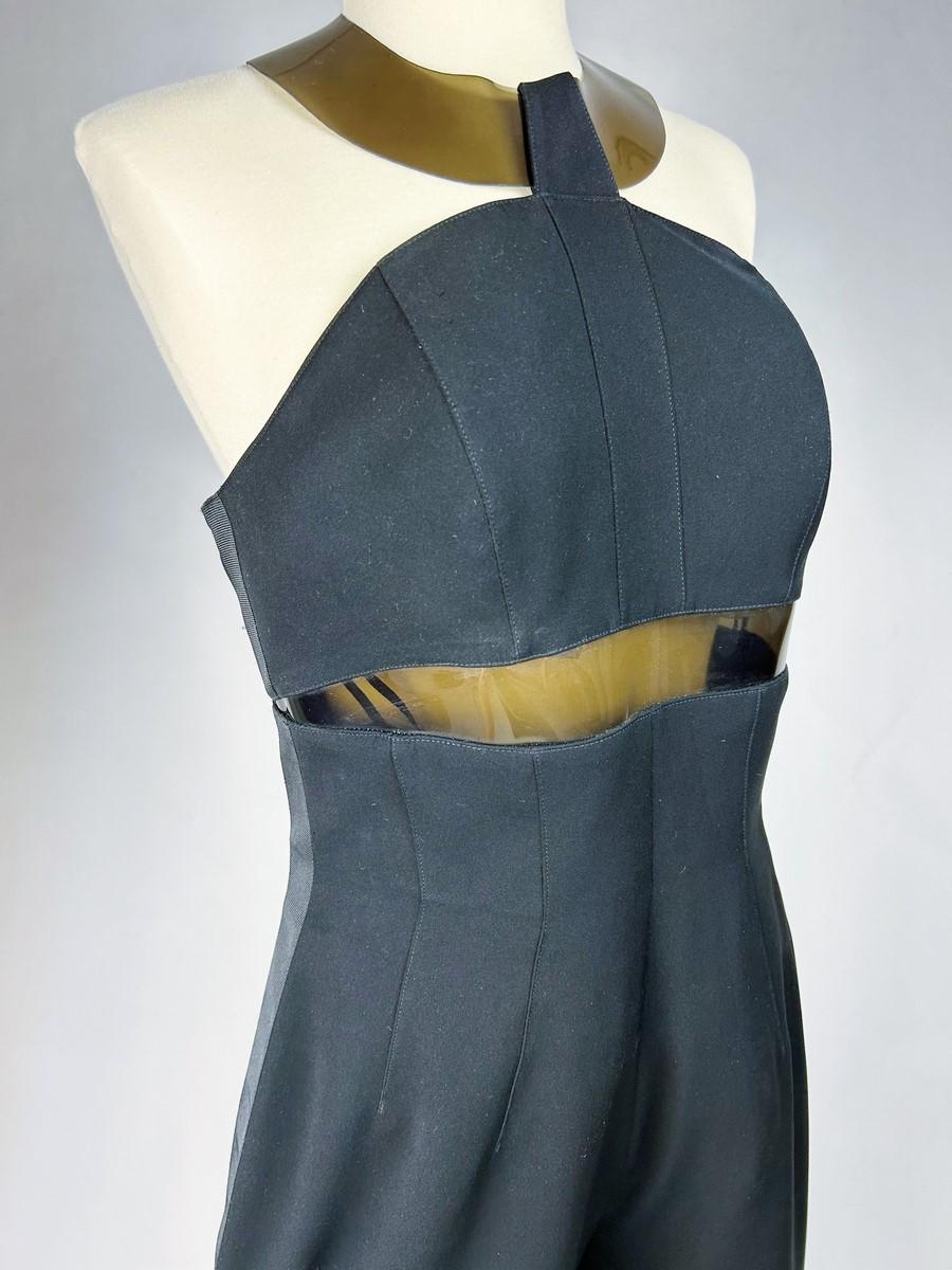 A black Evening Jumpsuit by Thierry Mugler Circa 1995 For Sale 8