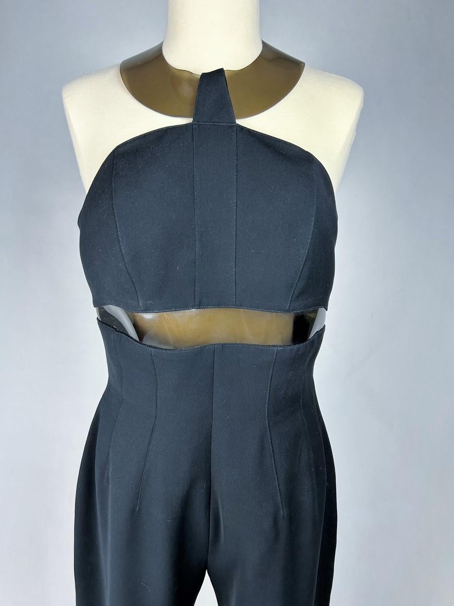 Women's A black Evening Jumpsuit by Thierry Mugler Circa 1995 For Sale