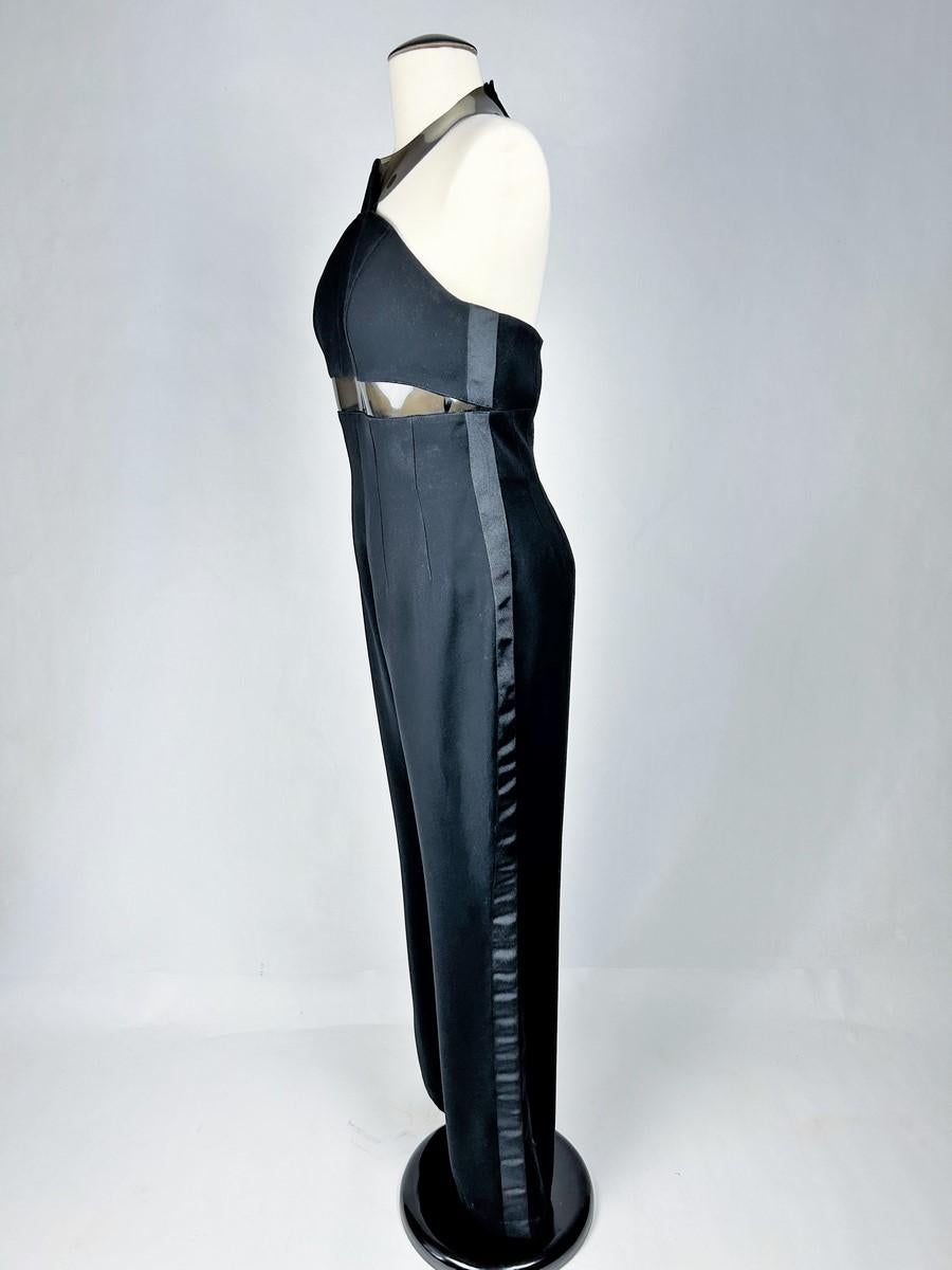 A black Evening Jumpsuit by Thierry Mugler Circa 1995 For Sale 2