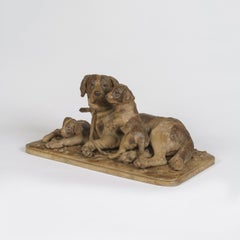 19th Century 'Black Forest' Carved Dog Group