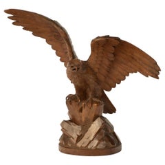 Vintage A ‘Black Forest’ linden wood eagle