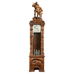 Schwarzwald-Lindenholz-Langgehäuseuhr von Spring aus Interlaken