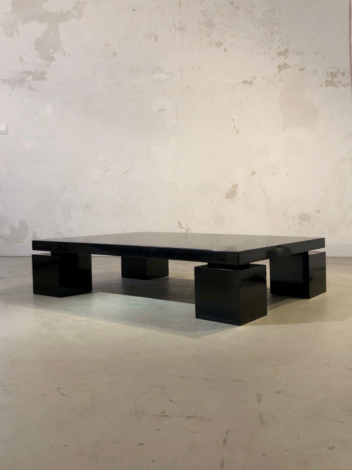 Wood A POST-MODERN Lacquered COFFEE TABLE by WILLY RIZZO, ed. CIDUE, Italy, 1970 For Sale