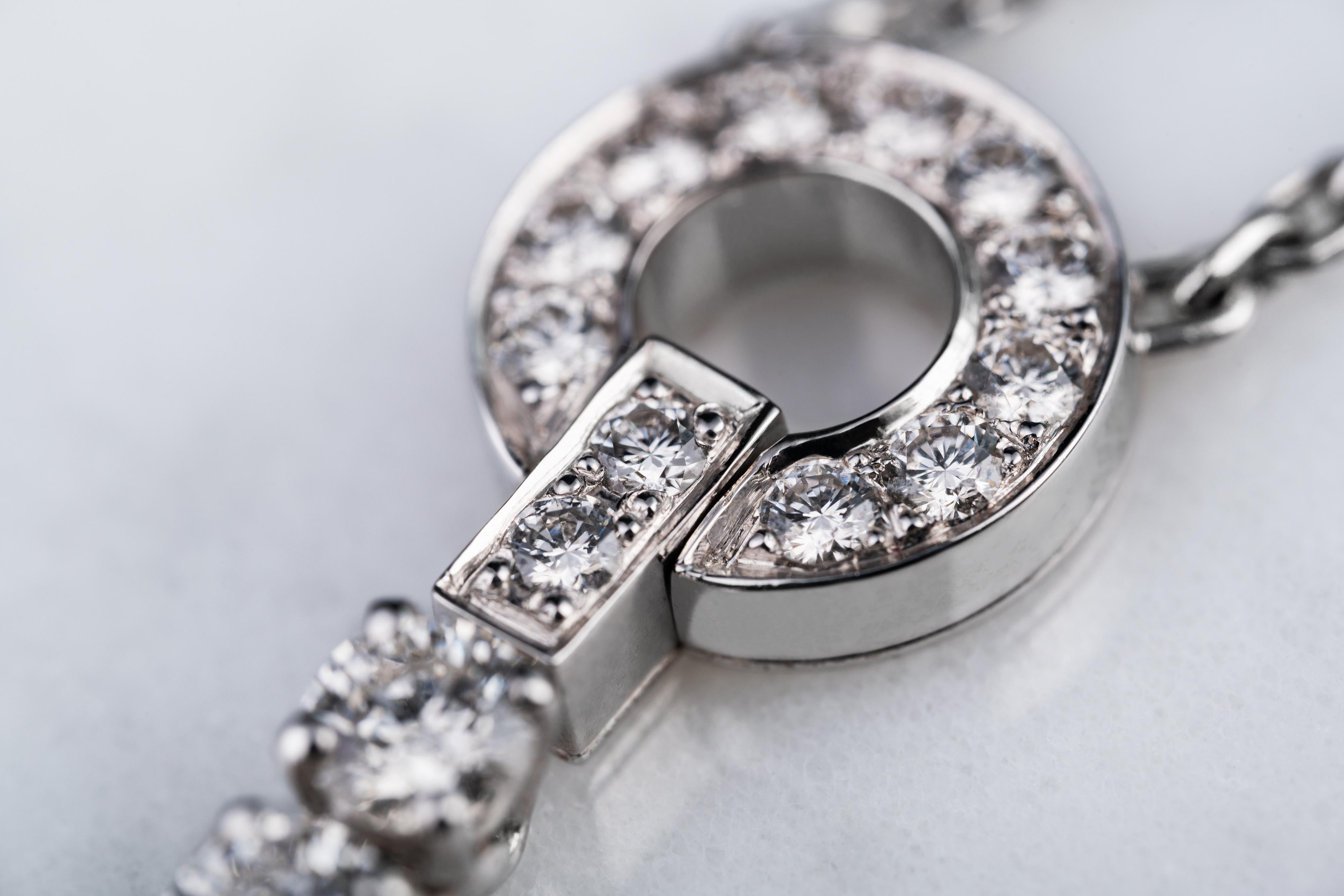 Brilliant Cut A Black Pearl And Diamond Necklace, by Cartier For Sale