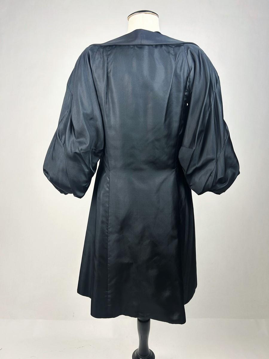 Veste de soirée en taffetas noir d'Agnès His - Haute Couture - Paris Circa 1932 en vente 5