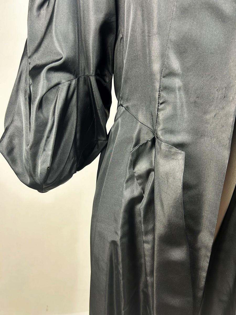 Veste de soirée en taffetas noir d'Agnès His - Haute Couture - Paris Circa 1932 en vente 8