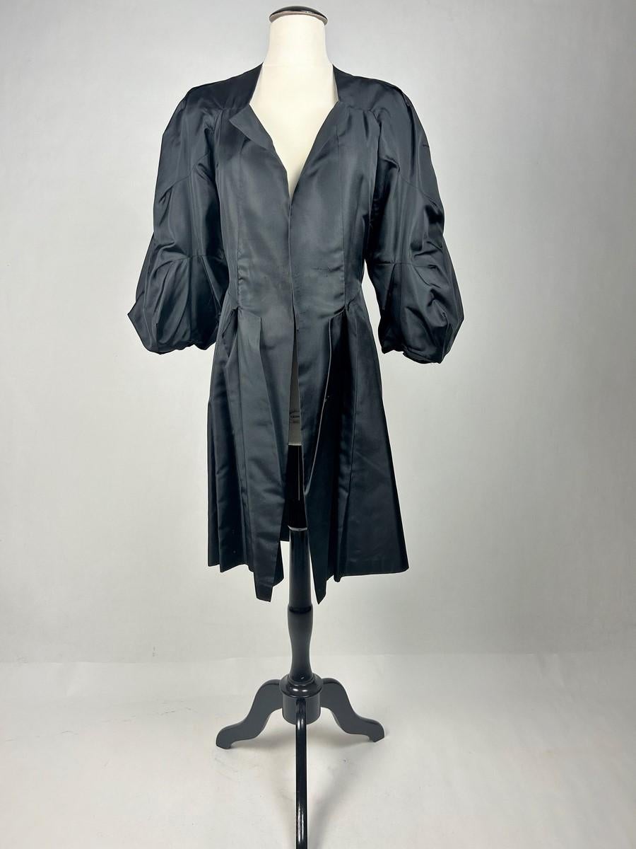 Noir Veste de soirée en taffetas noir d'Agnès His - Haute Couture - Paris Circa 1932 en vente