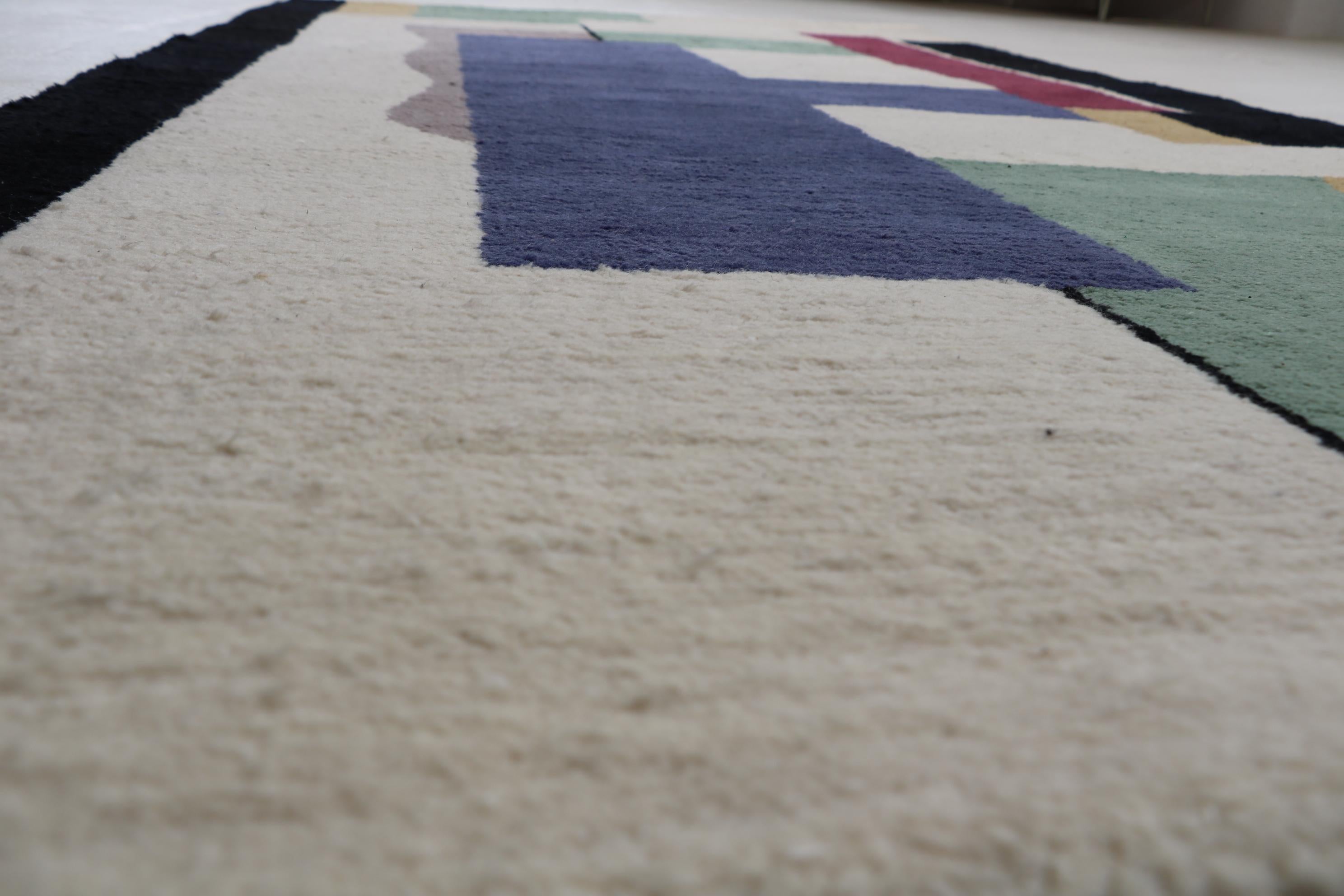 French A 'Blanc' Carpet/Tapestry based on a design by Fernand Leger 1927