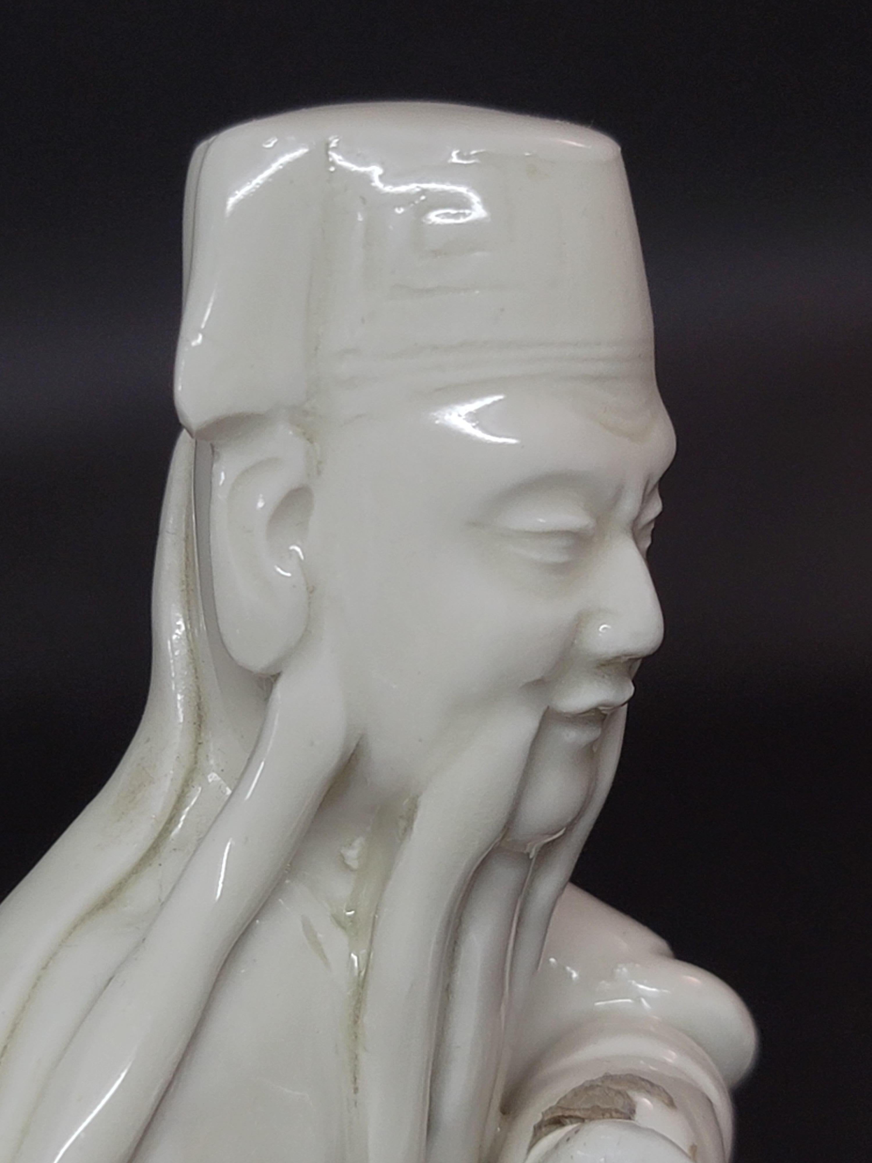 Blanc De Chine Immortal Figure, 19th Century For Sale 2