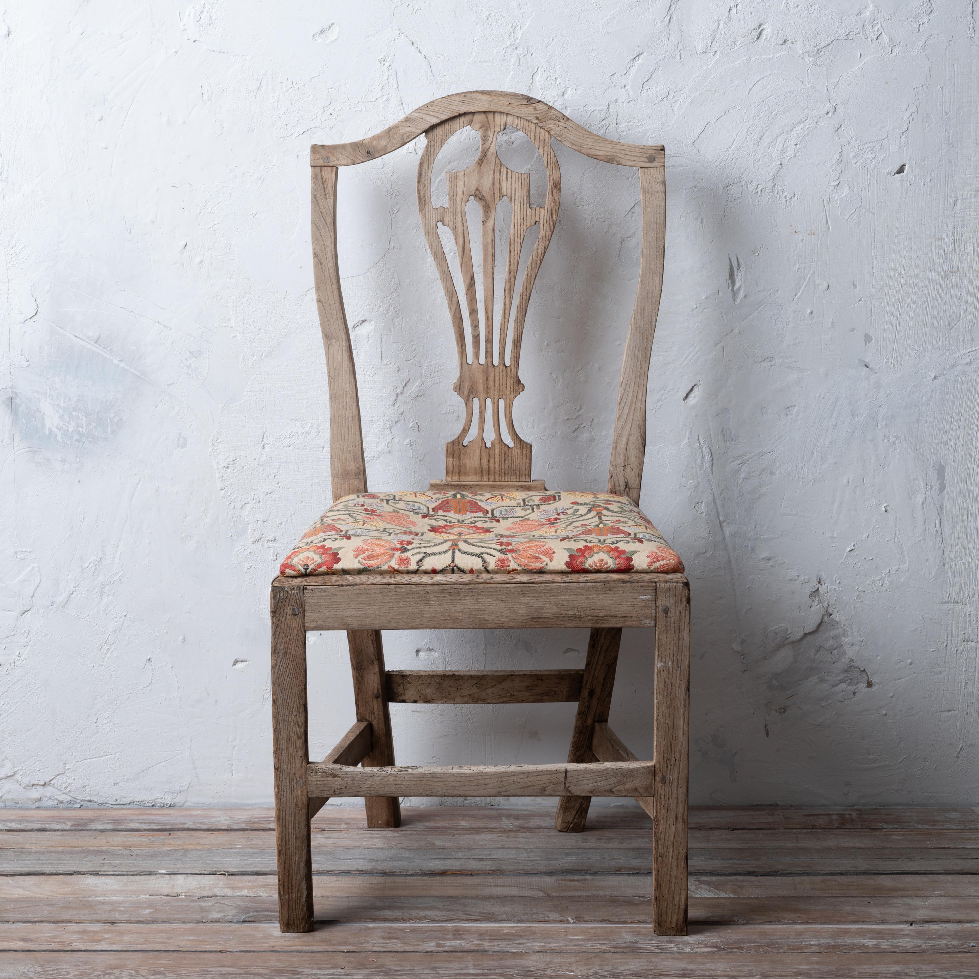Unknown A Bleached Country Chippendale Chair For Sale