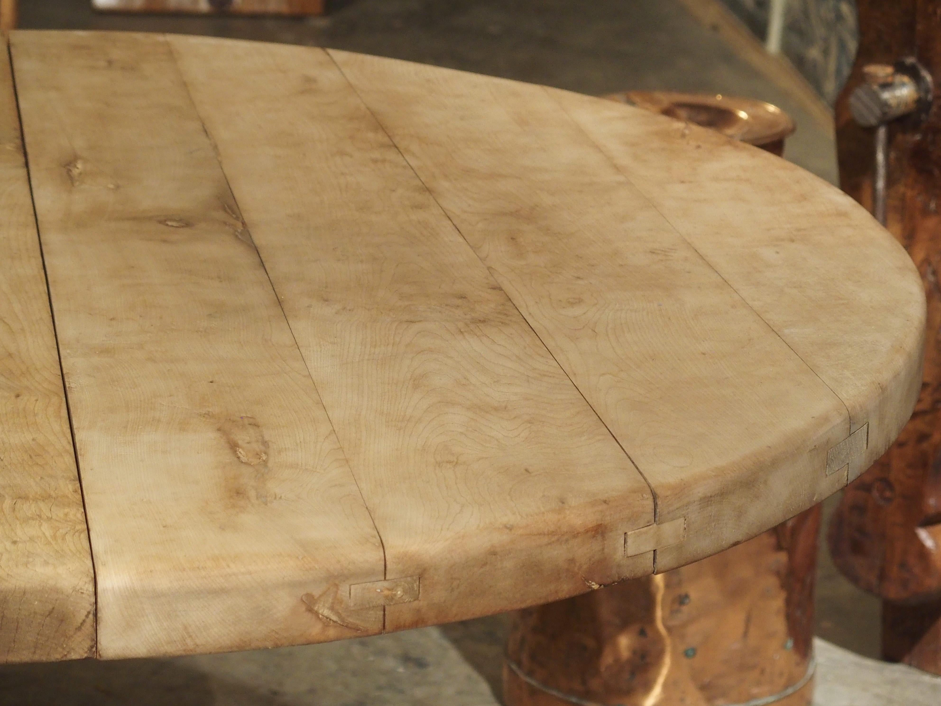 20th Century Bleached Extending Center or Breakfast Table from Belgium