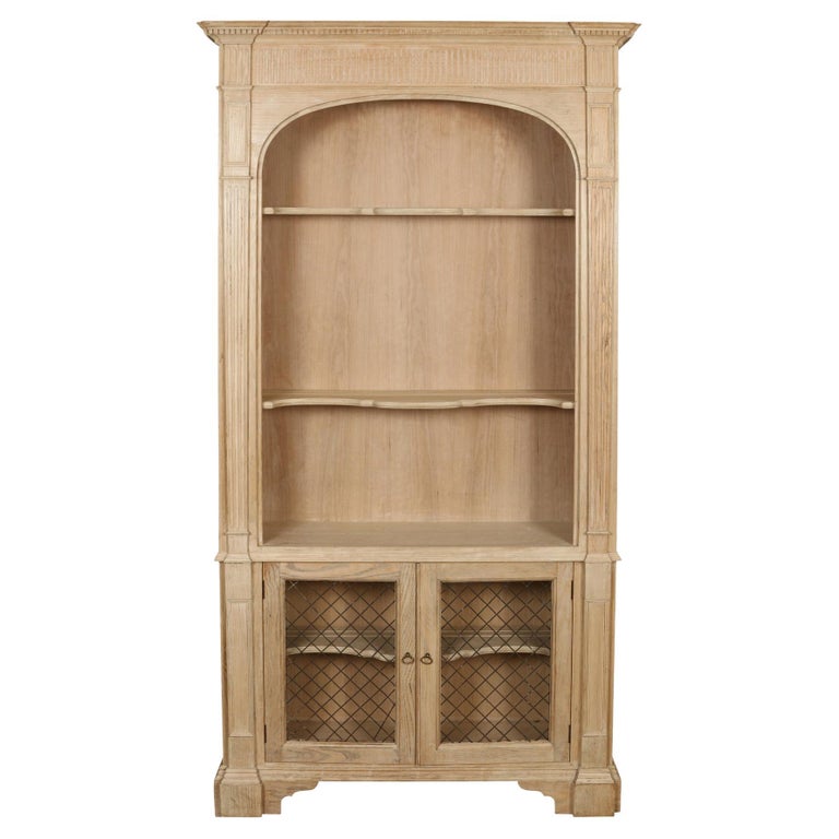 Bleached Mahogany Bookcase by Baker For Sale at 1stDibs
