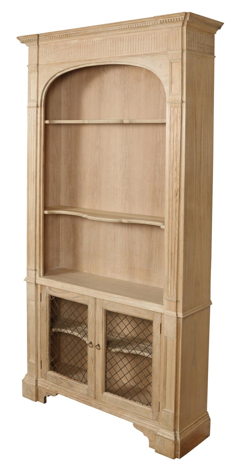 Bleached Mahogany Bookcase by Baker For Sale at 1stDibs