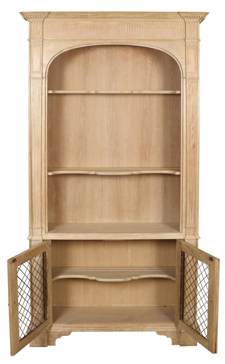 Bleached Mahogany Bookcase by Baker For Sale at 1stDibs