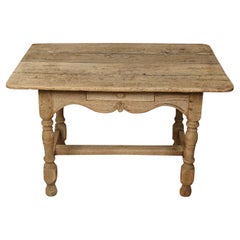 Bleached Oak French Side Table