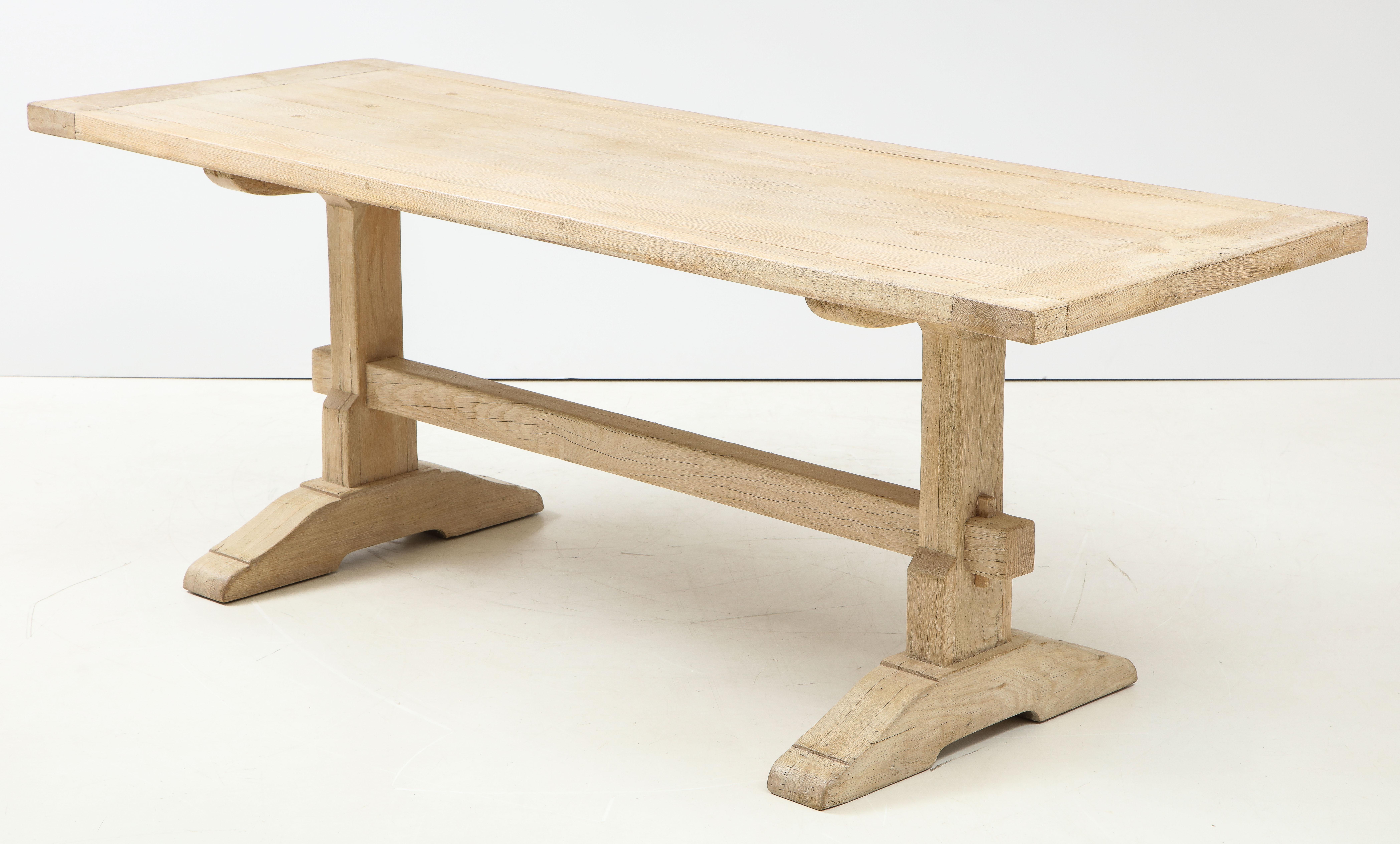 Bleached Oak Trestle Table 9