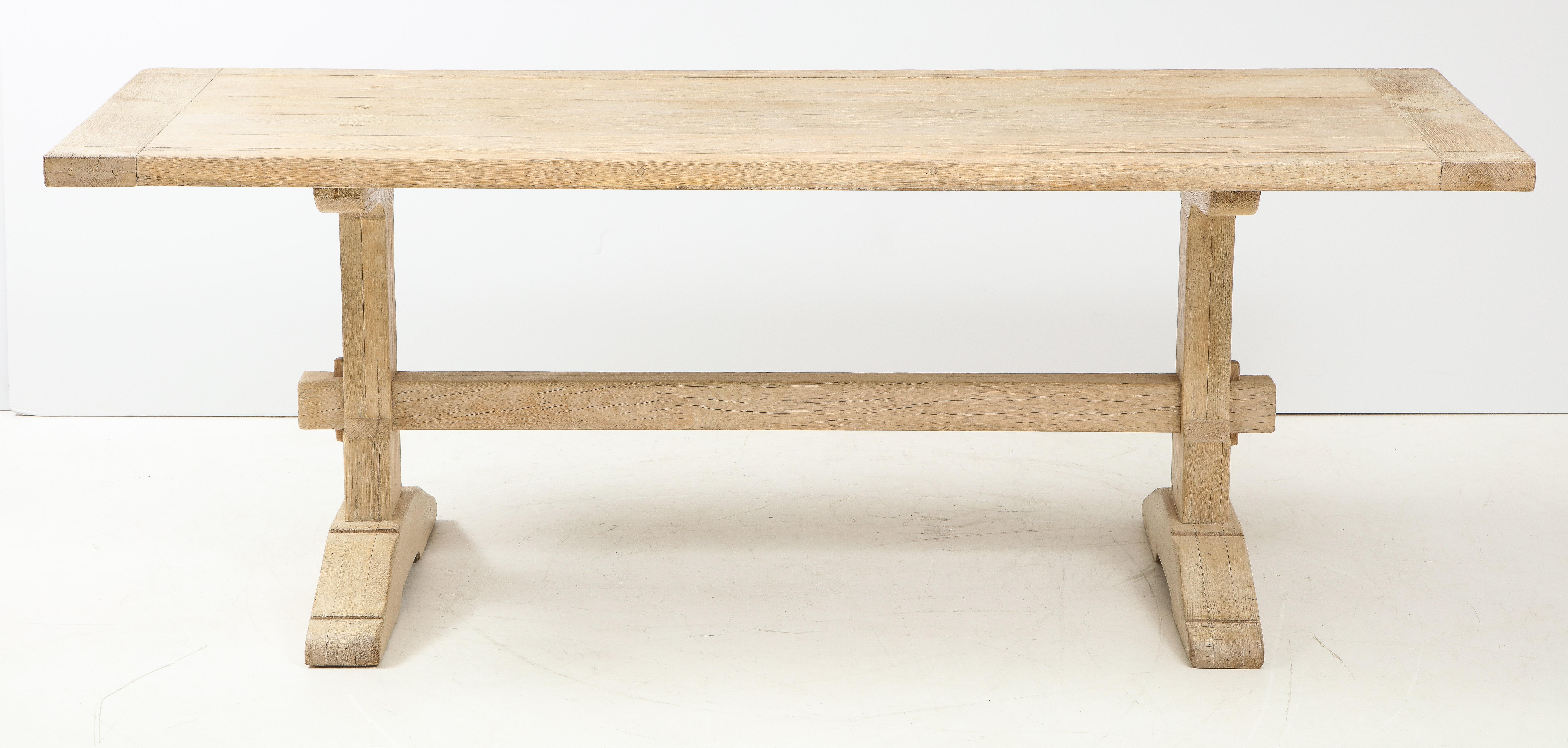Bleached Oak Trestle Table 10