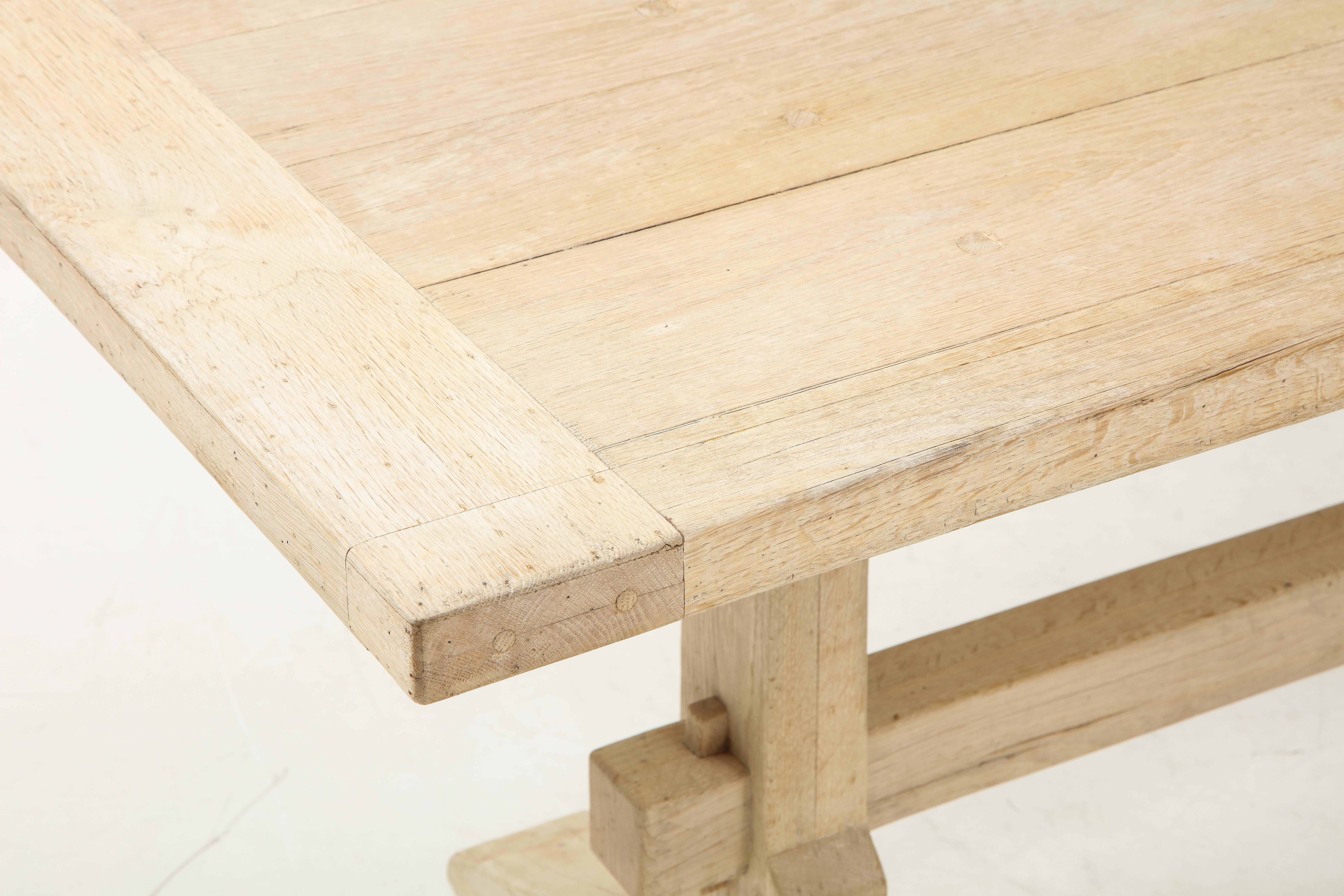 Bleached Oak Trestle Table 1