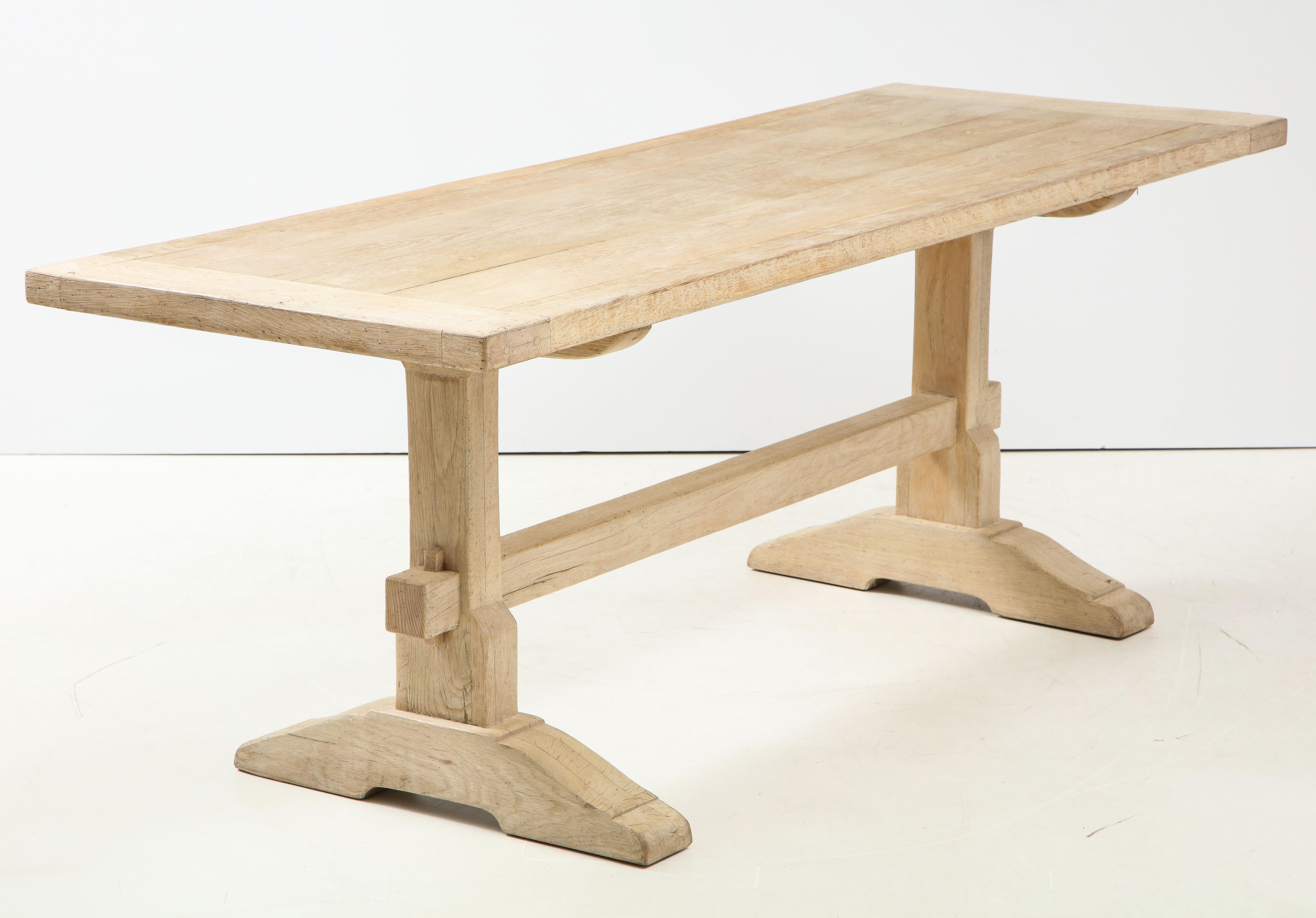 Bleached Oak Trestle Table 2