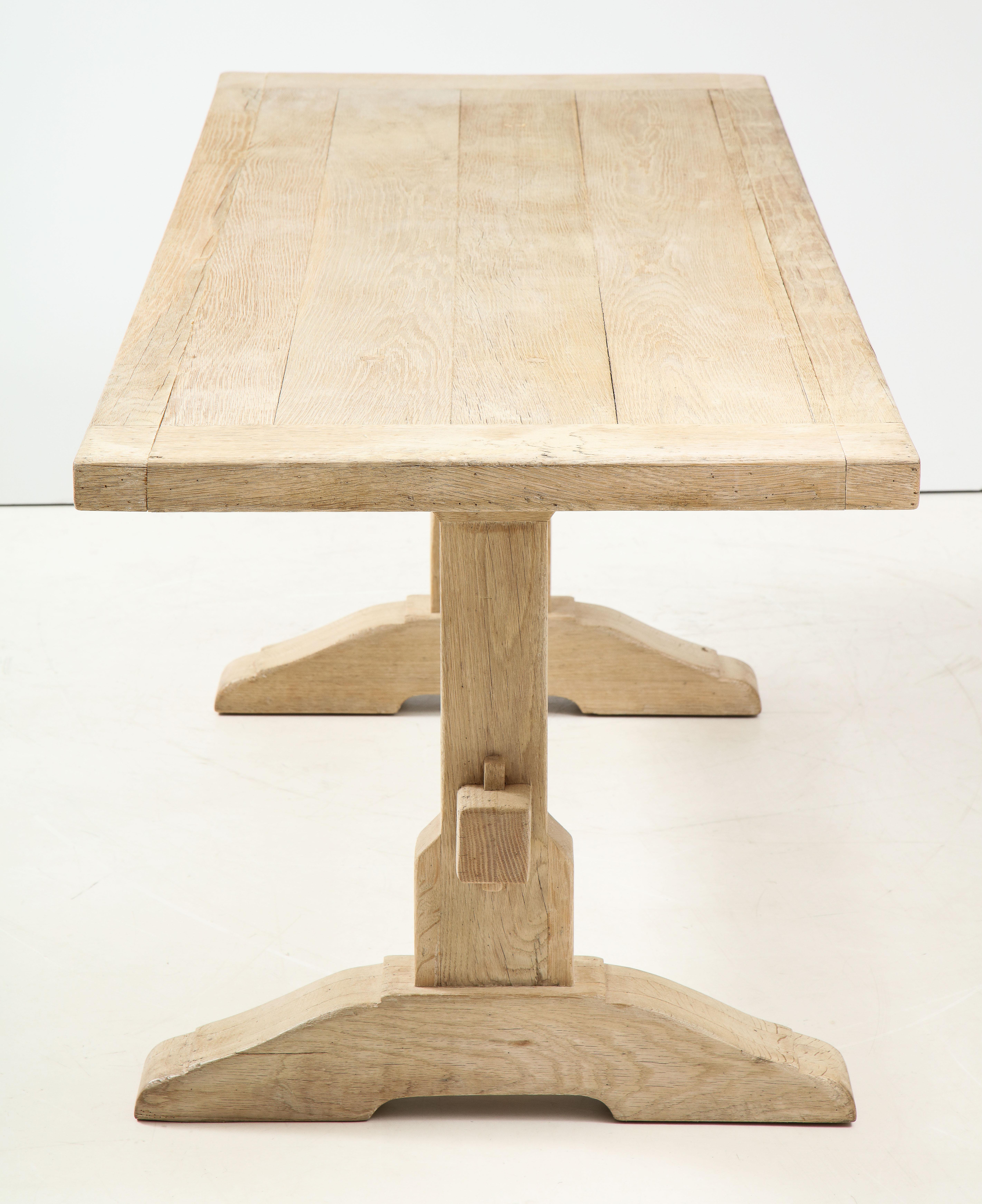 Bleached Oak Trestle Table 4